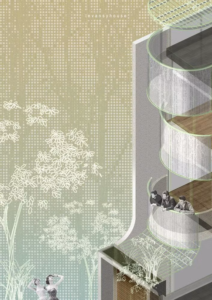 Bản vẽ mặt tiền ngôi nhà.