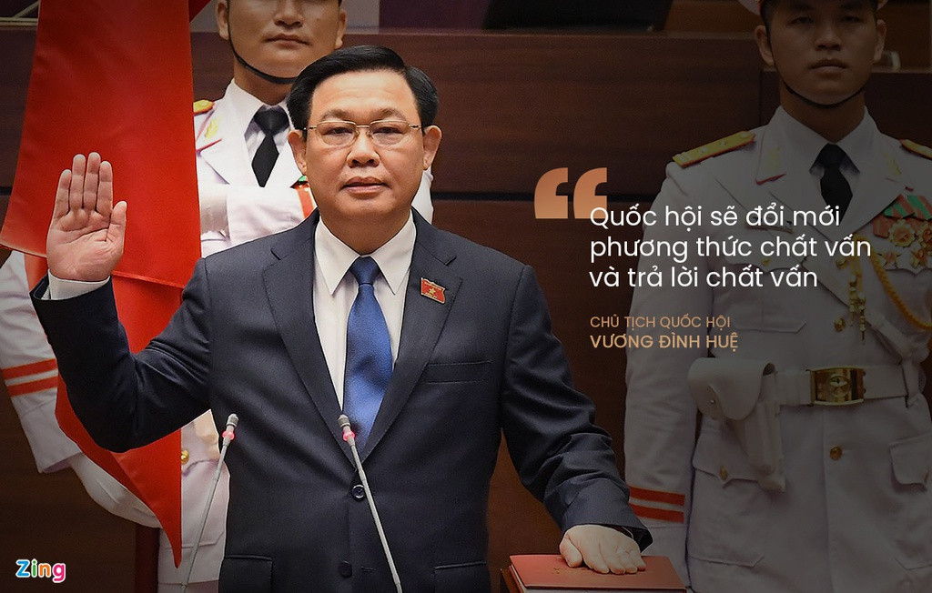 Bên cạnh tạo ra nhiều thay đổi trong việc thực hiện các nhiệm vụ của Quốc hội, ông Vương Đình Huệ đưa ra cam kết đổi mới phương thức, cách thức tổ chức chất vấn và trả lời chất vấn, tăng cường hoạt động chất vấn ở Ủy ban Thường vụ Quốc hội, hoạt động giải trình ở các ủy ban của Quốc hội; tiếp tục hoàn thiện và tổ chức tốt việc lấy phiếu tín nhiệm, bỏ phiếu tín nhiệm; đồng thời nghiên cứu để tiếp tục hoàn thiện cơ chế giám sát, lấy phiếu tín nhiệm đối với những người do Quốc hội, HĐND bầu hoặc phê chuẩn.