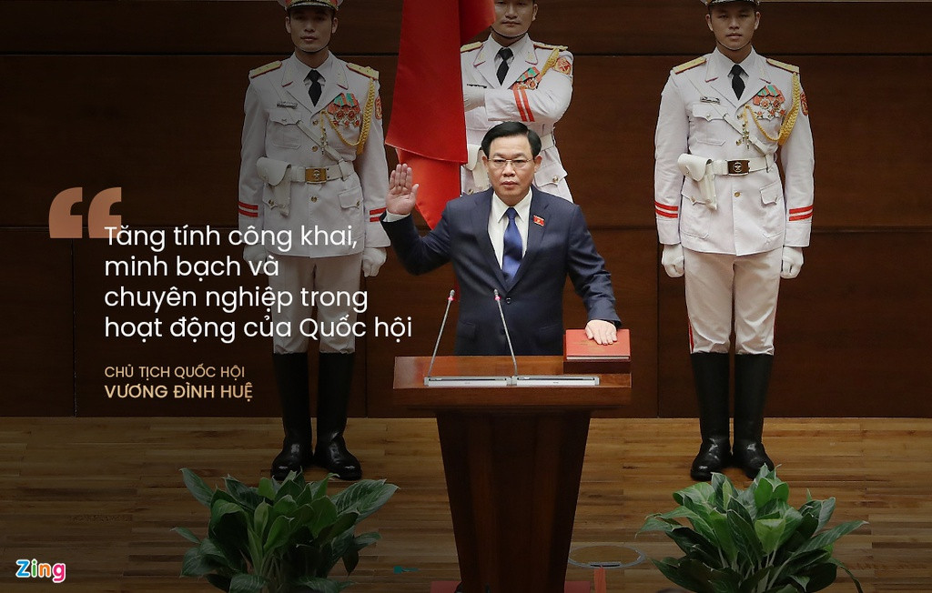 Được tín nhiệm bầu làm lãnh đạo cao nhất của cơ quan lập pháp, Chủ tịch Quốc hội Vương Đình Huệ hướng đến nhiều nhiệm vụ nhằm nâng cao chất lượng hoạt động của Quốc hội. Ông hứa góp phần tăng tính công khai, minh bạch và chuyên nghiệp trong hoạt động của Quốc hội, cả về công tác lập pháp, giám sát tối cao và quyết định các vấn đề quan trọng của đất nước.