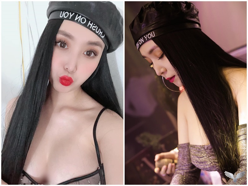 Nữ DJ sinh năm 1992 chuộng trang phục giúp khoe triệt để vòng một gợi cảm.