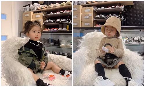 Be gai nguoi Viet 2 tuoi so huu bo suu tap giay ca tinh-Hinh-3