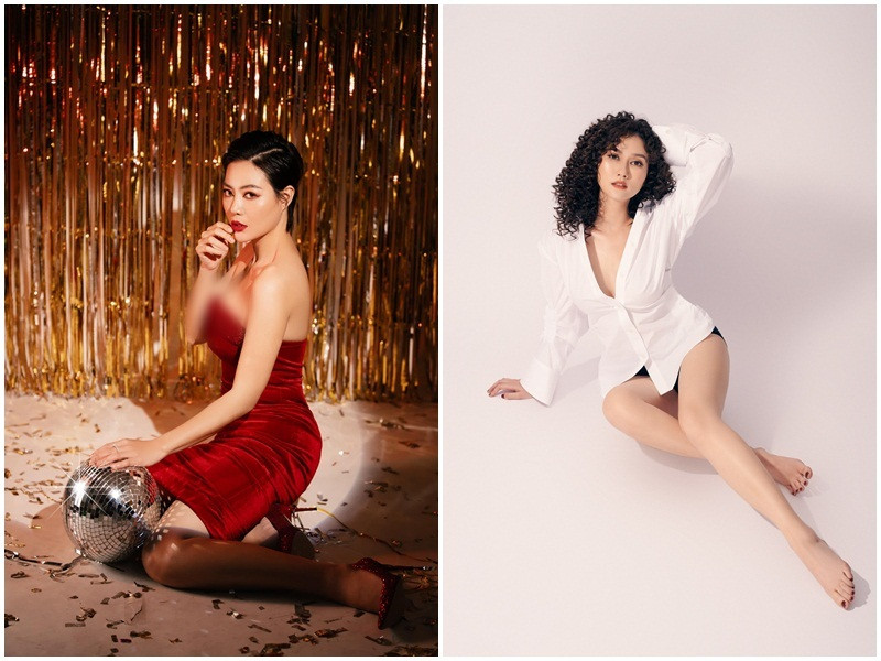 Thanh Hương và Hương Giang gợi cảm không kém cạnh nhau.