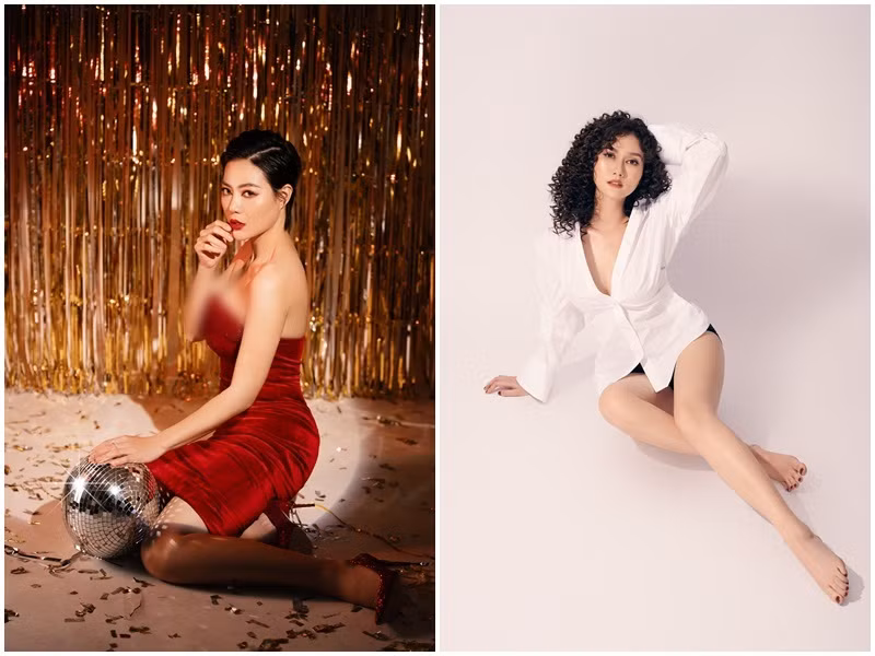 Thanh Hương và Hương Giang gợi cảm không kém cạnh nhau.