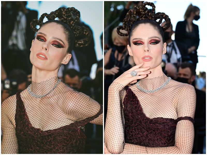 Thảm đỏ Cannes ngày thứ 8 còn có sự góp mặt của nữ hoàng tạo dáng Coco Rocha.