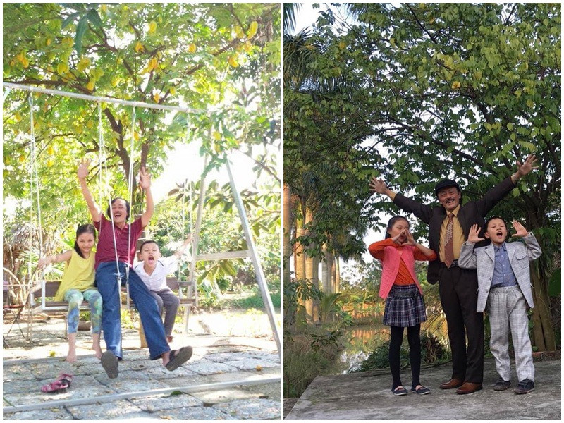 Những khoảnh khắc bên các con của Giang Còi tuy giản dị nhưng đầy hạnh phúc. Mỗi dịp Tết, anh ngồi gói bánh, các con chơi xung quanh. Khi luộc bánh, cả gia đình anh ngồi bên bếp lửa, cùng ôn lại những kỷ niệm cũ. Khoảnh khắc ấy, Giang Còi cảm thấy rất hạnh phúc.