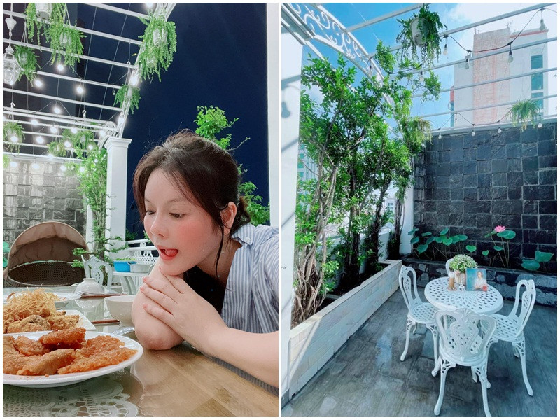 Cô chia sẻ hình ảnh đọc sách, ăn uống tại nhà hay gửi đồ ăn, thực phẩm cho bạn bè.