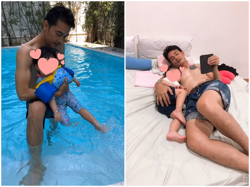 Hậu chia tay, Quách Ngọc Ngoan tập trung đóng phim. Anh vẫn giữ nguyên hình xăm Phượng Chanel trên ngực. Thi thoảng, nam diễn viên đăng tải hình ảnh bên con gái.