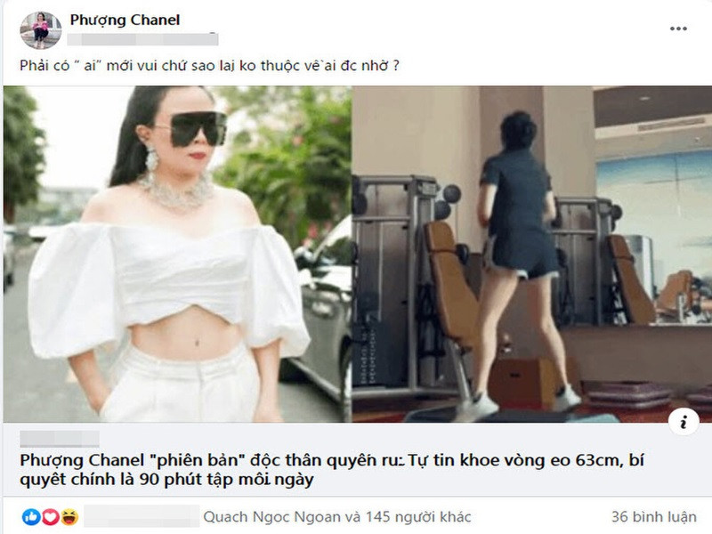 Quách Ngọc Ngoan còn thường xuyên "thả tim" và "like" các dòng trạng thái của Phượng Chanel trên trang cá nhân.