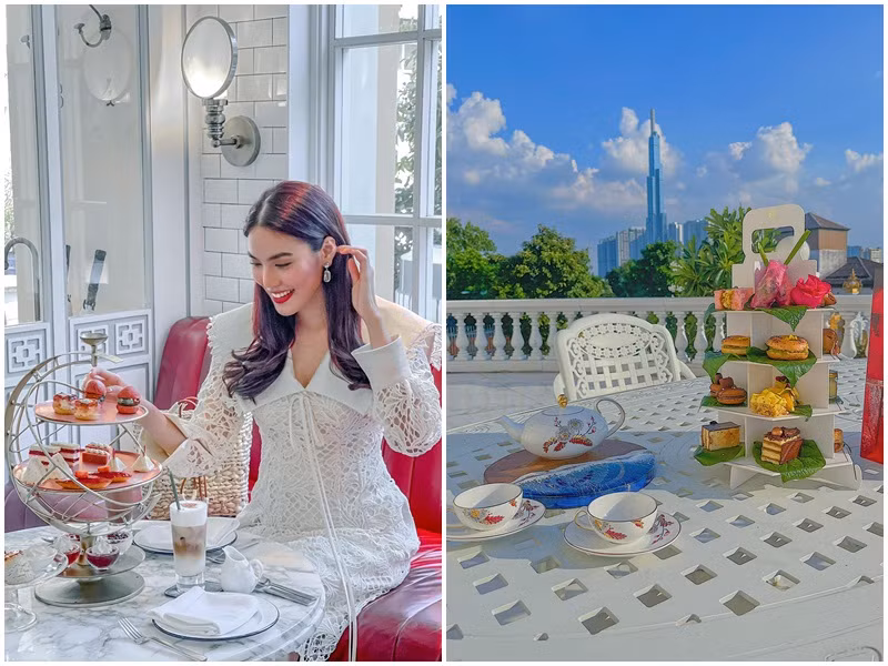 Thi thoảng, chân dài sinh năm 1992 mở tiệc trà lãng mạn tại nhà.