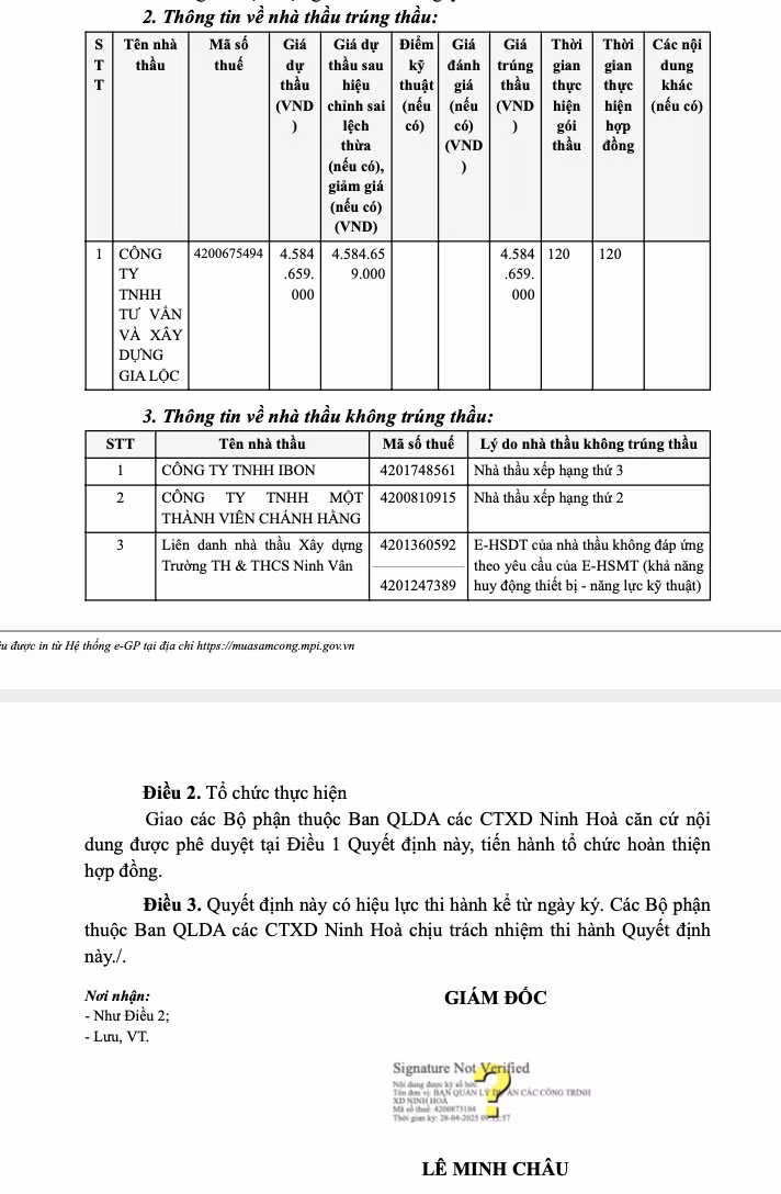 Trúng liên tiếp 4 gói thầu hơn chục tỷ, Cty Gia Lộc có năng lực ra sao? Trung lien tiep 4 goi thau hon chuc ty, Cty Gia Loc co nang luc ra sao?