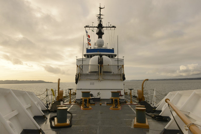 Thực tế, quá trình tháo dỡ vũ khí và đạn dược ra khỏi tàu tuần duyên John Midgett không tốn quá nhiều thời gian do tàu có trang bị vũ khí khá khiêm tốn. Nguồn ảnh: John Midgett.