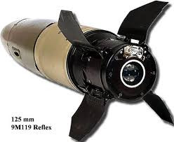 Khi được triển khai ra khỏi nòng pháo 125mm, phần đuôi của Refleks sẽ tung ra các cánh ổn định để nó duy trì đường bay trong suốt hành trình của mình. Nguồn ảnh: Wikiwand.