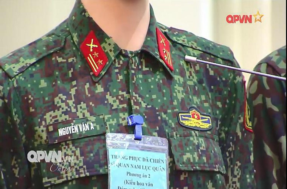 Vải may của màu ngụy trang digital được xây dựng trên máy tính và thậm chí có ứng dụng cả trí thông minh nhân tạo nên có thể khẳng định, không một bộ quân phục nào có vị trí của những chấm "điểm ảnh" giống nhau dù hiệu quả ngụy trang vẫn là tương đương. Nguồn ảnh: QPVN.