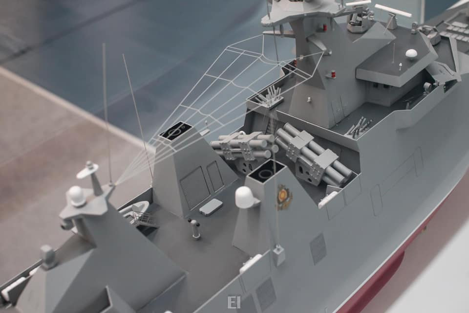 Cận cảnh khu vực đặt 8 ống phóng tên lửa chống hạm Exocet - loại tên lửa chống hạm phổ biến bậc nhất ở châu Âu hiện nay. Nguồn ảnh: @Duy Lê.