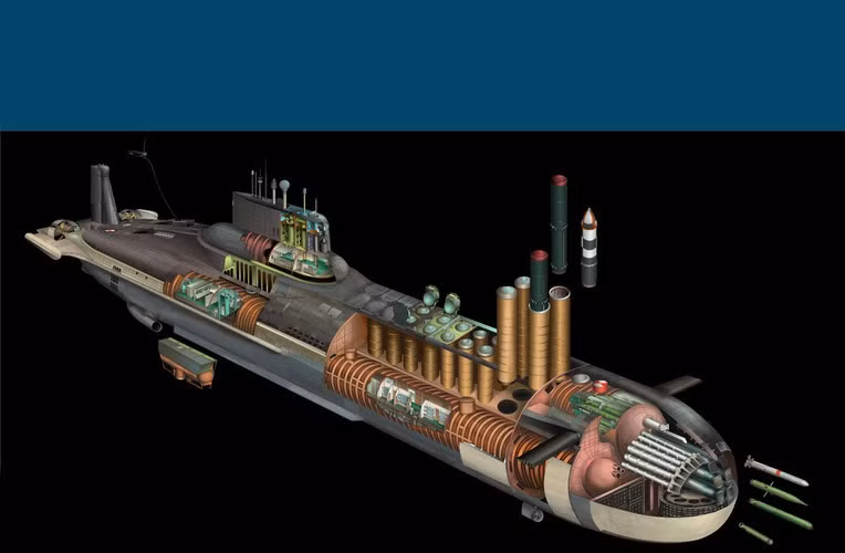 Tàu được trang bị 2 lò phản ứng hạt nhân OK-650VV công suất 190 MW, 2 turbine công suất 45.000 - 50.000 mã lực, cùng 2 động cơ diesel ASDG 800 kW.