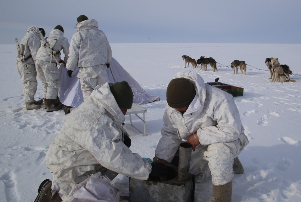 Do khí hậu quá khắc nghiệt và không có bất cứ cây cối nào trong khu vực, lính biên phòng Mông Cổ phải tự mang theo củi, than để có thể nấu nướng trên đường tuần tra. Nguồn ảnh: BMDP.