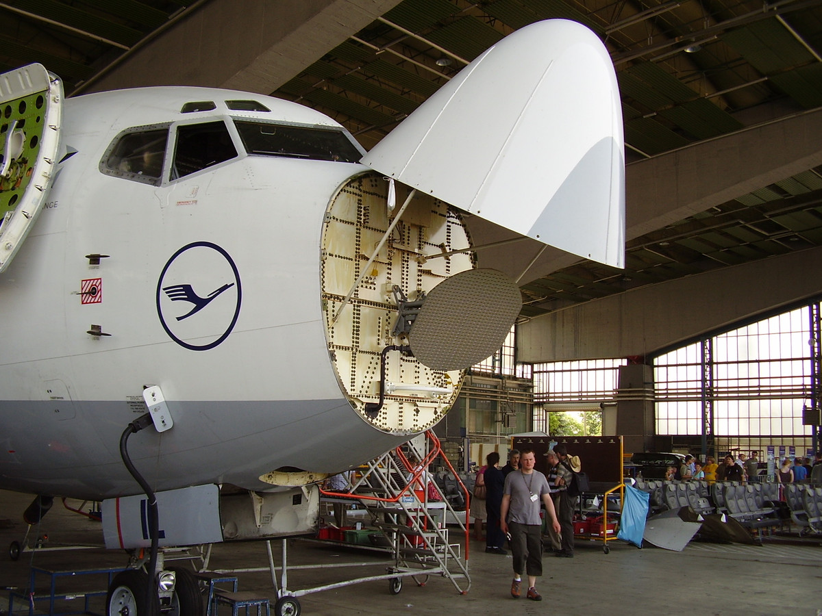 Phần mũi của các loại máy bay chiến đấu, máy bay trinh sát hoặc săn ngầm, cảnh báo sớm cũng có cấu tạo khác biệt hoàn toàn với phần thân và được sơn màu khác do phía sau nó là một ăng-ten radar cỡ nhỏ. Nguồn ảnh: Pinterest.