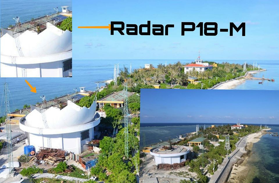 Hệ thống vòm che trên đảo Nam Yết được xây dựng để bảo vệ an toàn cho radar P18-M. Nguồn ảnh: Datviet.