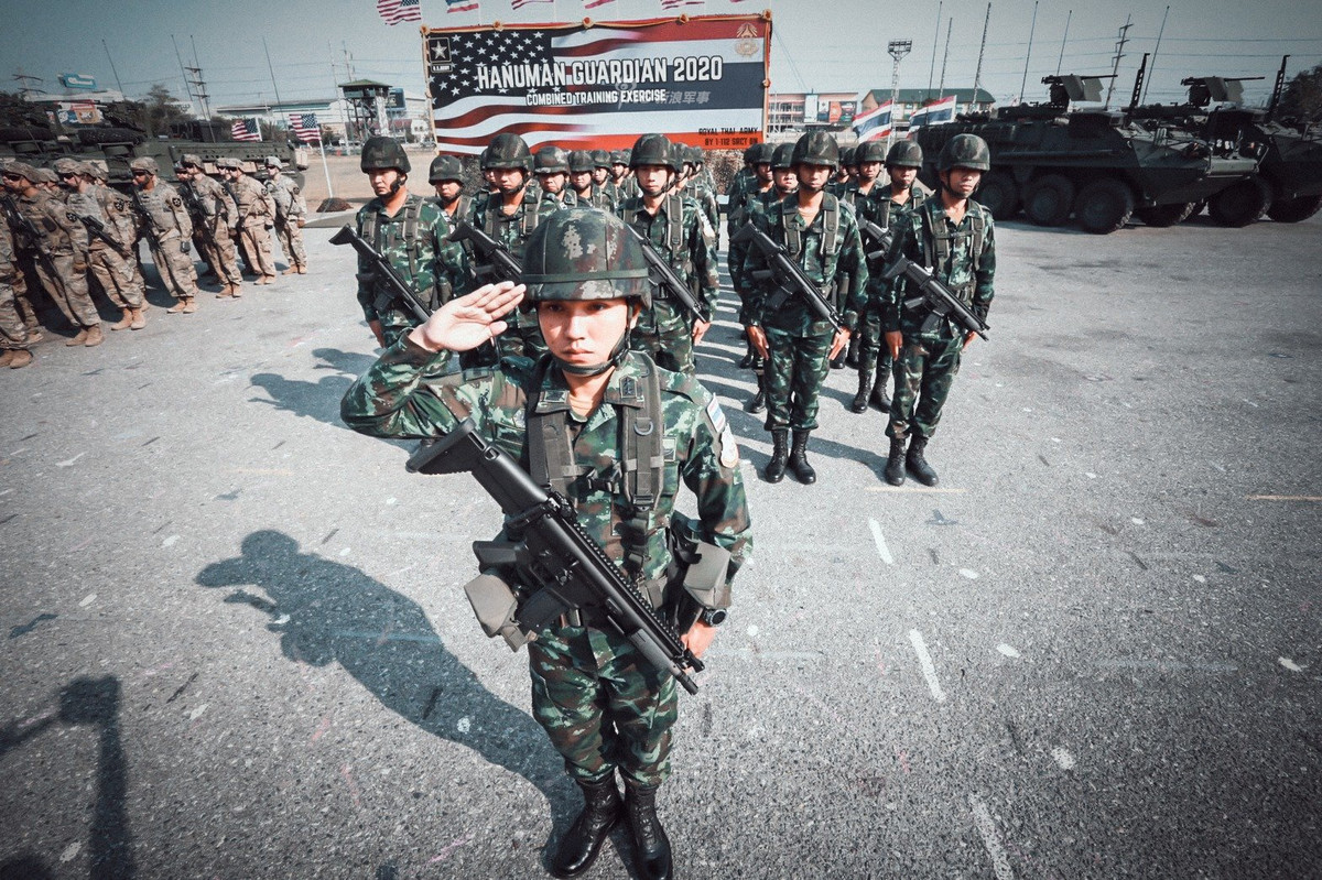 Cuộc tập trận có sự tham gia của các lực lượng chủ lực, mũi nhọn trong quân đội Thái Lan. Nguồn ảnh: Sina.