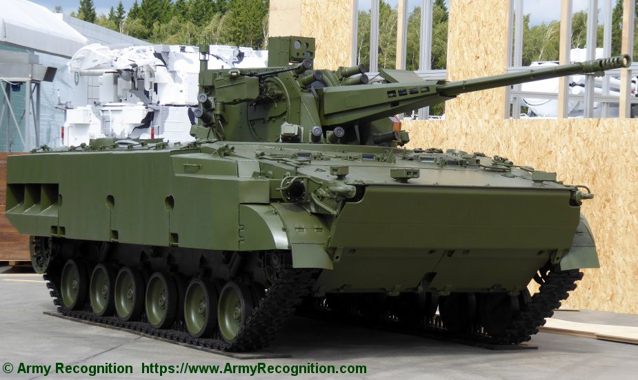 Ngoài thiết giáp BMP-3, trang Sputnik của Nga cũng khẳng định hệ thống pháo tự hành phòng không 2S38 Derivatsya của nước này hiện cũng đang dần hoàn thiện và sẽ sớm ra mắt phiên bản xuất khẩu. Nguồn ảnh: Rumil.