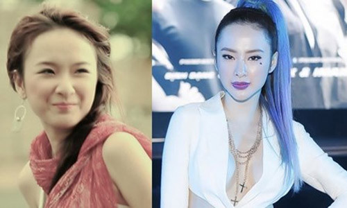 Cằm Angela Phương Trinh trong bức ảnh này trông không hề giống thật.