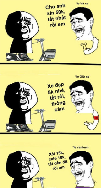 Chuyện giá cả lợi dụng Tết để tăng vèo vèo cũng khiến cư dân mạng cảm thấy "méo mặt".