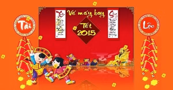  Thiệp chúc Tết Nguyên đán 2015 ngập tràn sắc đó, đó là màu "kinh điển" của Tết cổ truyền, tượng trưng cho niềm vui, sự thành công, may mắn.