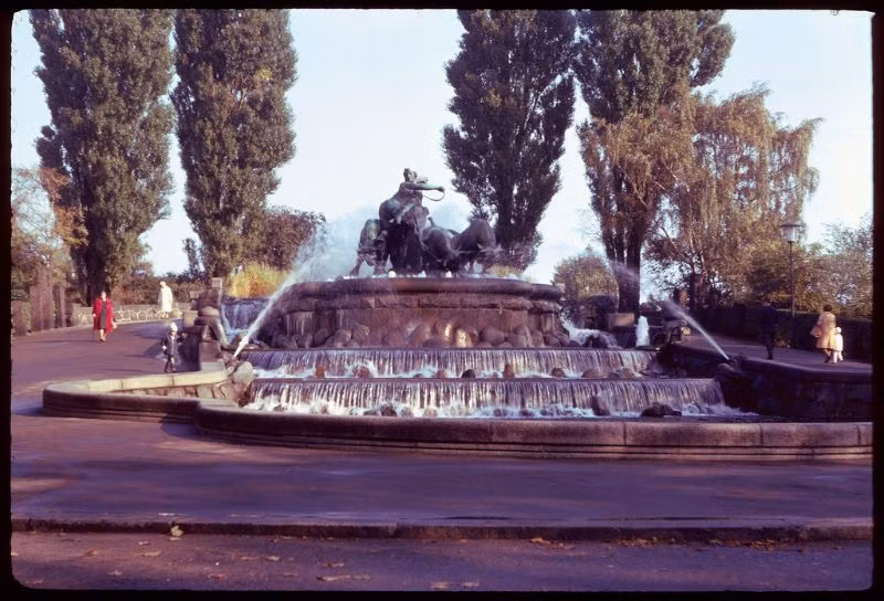 Đài phun nước Gefion ở Copenhagen. Ảnh: Vintag.