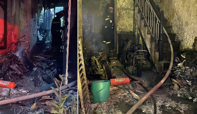 Lực lượng Công an quận Hoàn Kiếm đã xuất một xe chỉ huy, 2 xe chữa cháy, chi viện thêm 2 xe của Công an quận Ba Đình đến hiện trường, triển khai công tác chữa cháy, cứu người bị nạn. Cảnh sát xác định đám cháy xảy ra tại tầng 1 của căn nhà 5 tầng (có tum), diện tích mỗi tầng khoảng 30 m2. Các tầng 2, 3, 4, 5 và tum bị khói lan từ tầng 1 lên.