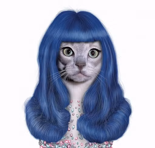  Katy Perry cũng vô cùng đáng yêu khi trong diện mạo của một chú mèo.