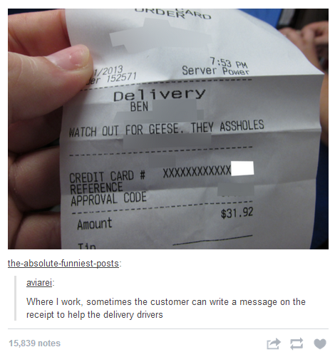 Khi gọi đồ ăn, nhiều người còn ghi chú, cảnh báo cho nhân viên chuyển phát cảnh giác với lũ ngỗng hiếu chiến.