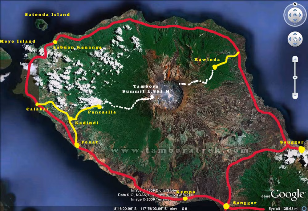 Vụ phun trào làm thay đổi thế giới chính là vụ phun trào núi lửa tại đảo Sumbawa của Indonesia năm 1815, tạo ra một đám mây bụi sulfate lớn đến mức làm thay đổi căn bản khí hậu của hành tinh trong ba năm và kéo theo nhiều hệ lụy khác.