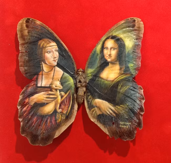 Khi được tái hiện lại trên cánh bướm, những tác phẩm nổi tiếng bỗng mang một sắc thái mới, hoàn toàn đổi khác.