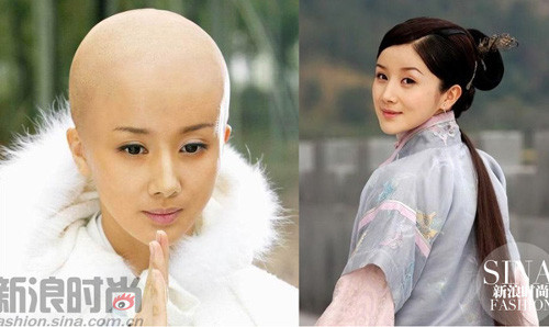 Nữ diễn viên Tôn Phi Phi trong “Bích Huyết Kiếm” (2006) vẫn chinh phục khán giả khi phải để đầu trọc lóc.