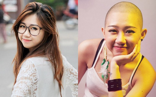 Hình ảnh gái xinh đẹp Nguyễn Thị Mai Huệ, sinh viên của Học viện Nghệ thuật, Thiết kế &amp; Sáng tạo ADC, TP.HCM cạo đầu trọc, đang trở thành tâm điểm thu hút sự chú ý của dư luận. Sự lột xác của Mai Huệ trước và sau khi cạo trọc đầu khiến nhiều người ngỡ ngàng.