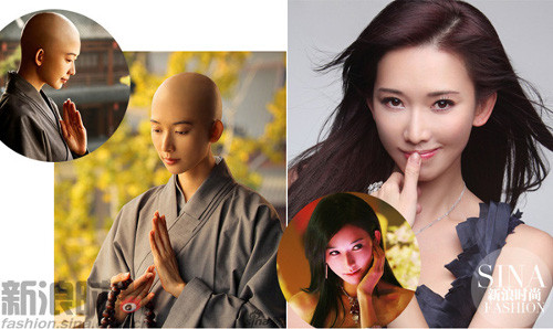  Siêu mẫu Lâm Chí Linh vẫn giữ được gương mặt với những đường nét thanh thoát, dịu hiền với tạo hình ni cô đầu trọc trong phim điện ảnh "Phú Xuân Sơn Cư Đồ".