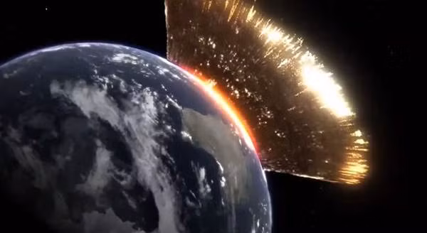 Hình ảnh ban đầu khi tiểu hành tinh va chạm