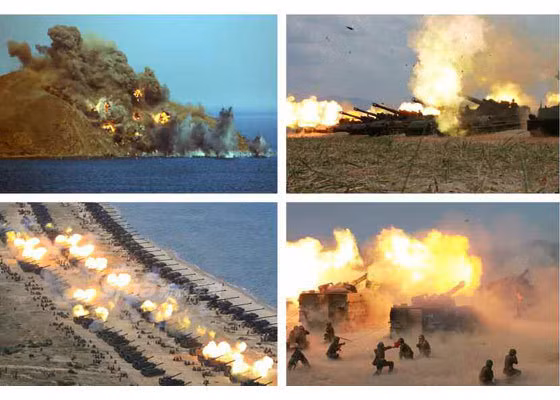 Khủng khiếp sức mạnh pháo binh Triều Tiên. Nguồn ảnh: Sina