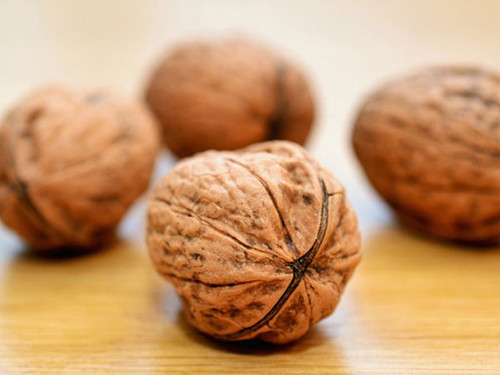 Quả óc chó. Quả óc chó vị bùi rất thích hợp làm nhân các loại bánh, rang chín để nhâm nhi. Không chỉ là món ăn lúc “vui miệng”, quả óc chó còn rất tốt cho sự phát triển của não bộ. Nó cũng giàu axit béo omega – 3 có lợi cho nỗ lực đẩy lùi ung thư.
