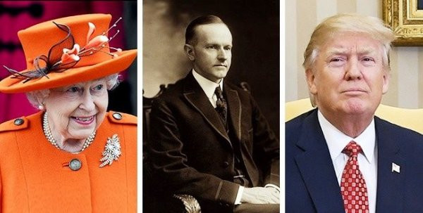 9. Nữ hoàng Elizabeth II chào đời vào năm 1926 cho đến nay, nước Mỹ đã trải qua 16 đời tổng thống, người đầu tiên là Calvin Coolidge, và hiện tại là Donald Trump.