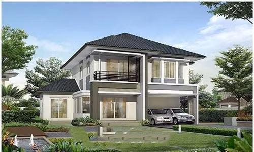 Mẫu biệt thự 3 tầng đơn giản điển hình cho xu hướng đẹp nhất 2017. Ảnh: Internet.