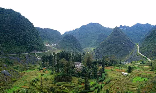 Khu Dinh thự họ Vương tọa lạc dưới thung lũng Sà Phìn, huyện Đồng Văn, Hà Giang. Khu dinh thự được bao quanh bởi những núi đá vôi và che khuất trong những hàng cây sa mộc.