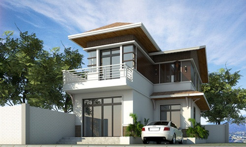 Với 800 triệu đồng, bạn có thể chọn mẫu biệt thự mini với kiểu dáng đơn giản. Ảnh: Kientrucsuvietnam.