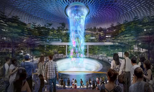 Bên trong sân bay có thác nước, vườn bướm, ghế ngồi nghỉ ngoài trời và rất nhiều nhà hàng. Đặc biệt, hành khách quá cảnh ít nhất 6 tiếng tại sân bay có cơ hội tham quan thành phố miễn phí, xem phim miễn phí...