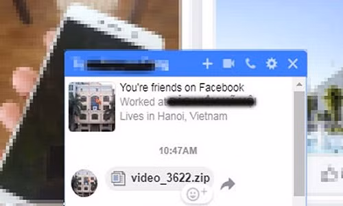 Loại mã độc mới giả mạo file video đang được lây lan mạnh tại Việt Nam qua ứng dụng Facebook Messenger (Ảnh minh họa: VnReview.vn)