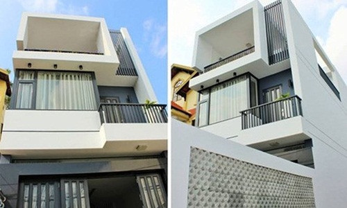 Với chi phí 800 đồng, chủ nhà khéo léo thiết kế được ngôi nhà 3 tầng có giếng trời, trong đó 2 tầng chính, tầng 3 là không gian cho sân thượng. Ảnh: Danang43.