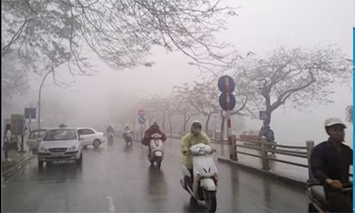 Miền Bắc rét đậm, mưa phùn. Ảnh minh họa.