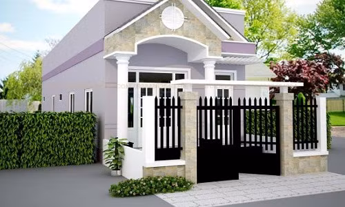 Nhà phố 1 tầng nổi bật và trang nhã. Ảnh: Nhadep247.