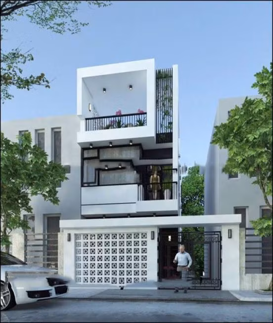  Nhà phố sân vườn sở hữu không gian sống cực kỳ hiện đại và gần gũi với thiên nhiên. Ảnh: Datbinhduong.