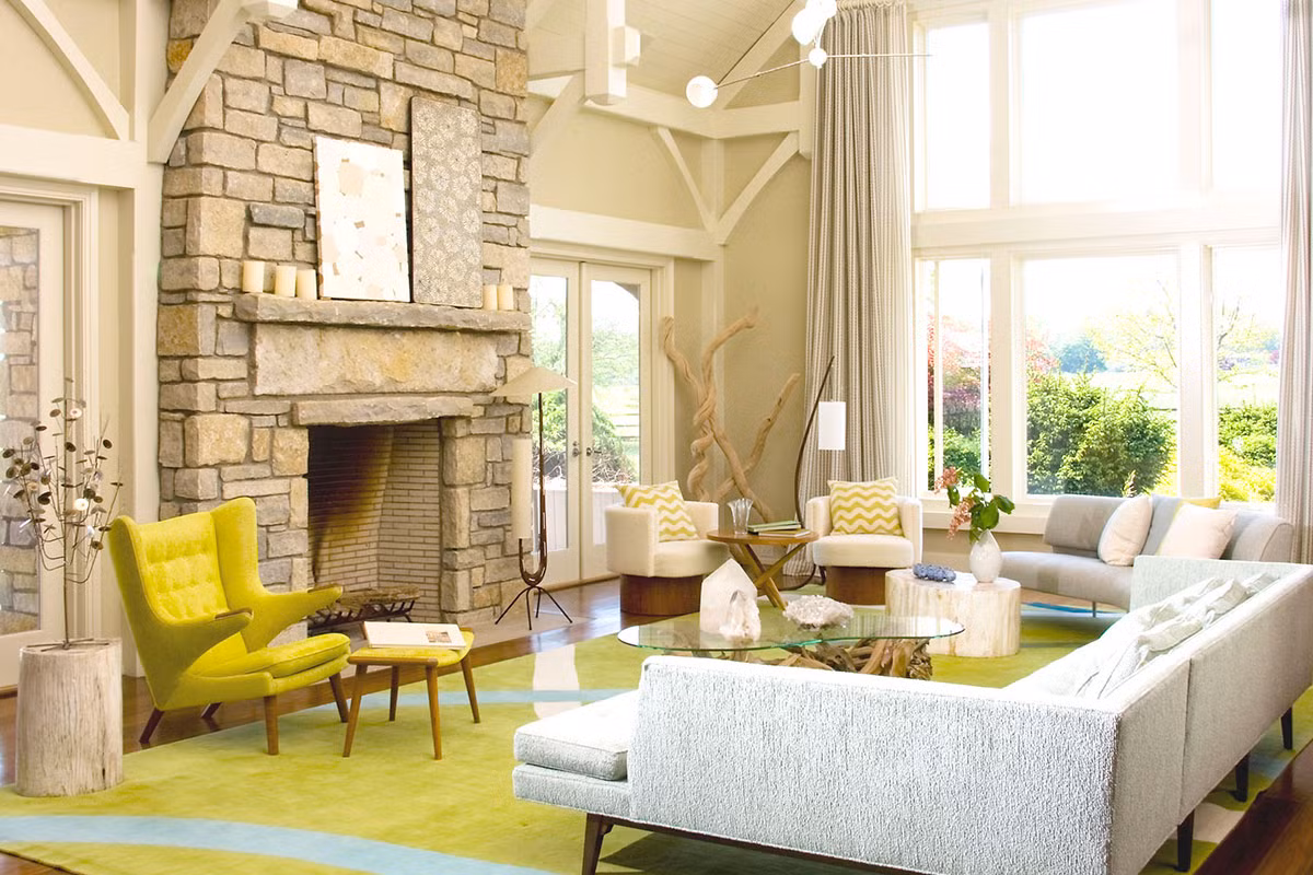 Tối đa hóa không gian nhà ở bằng cách đặt gương trên bức tường đối diện với cửa sổ để phản xạ và lan truyền ánh sáng tự nhiên. Nguồn ảnh: Printest.